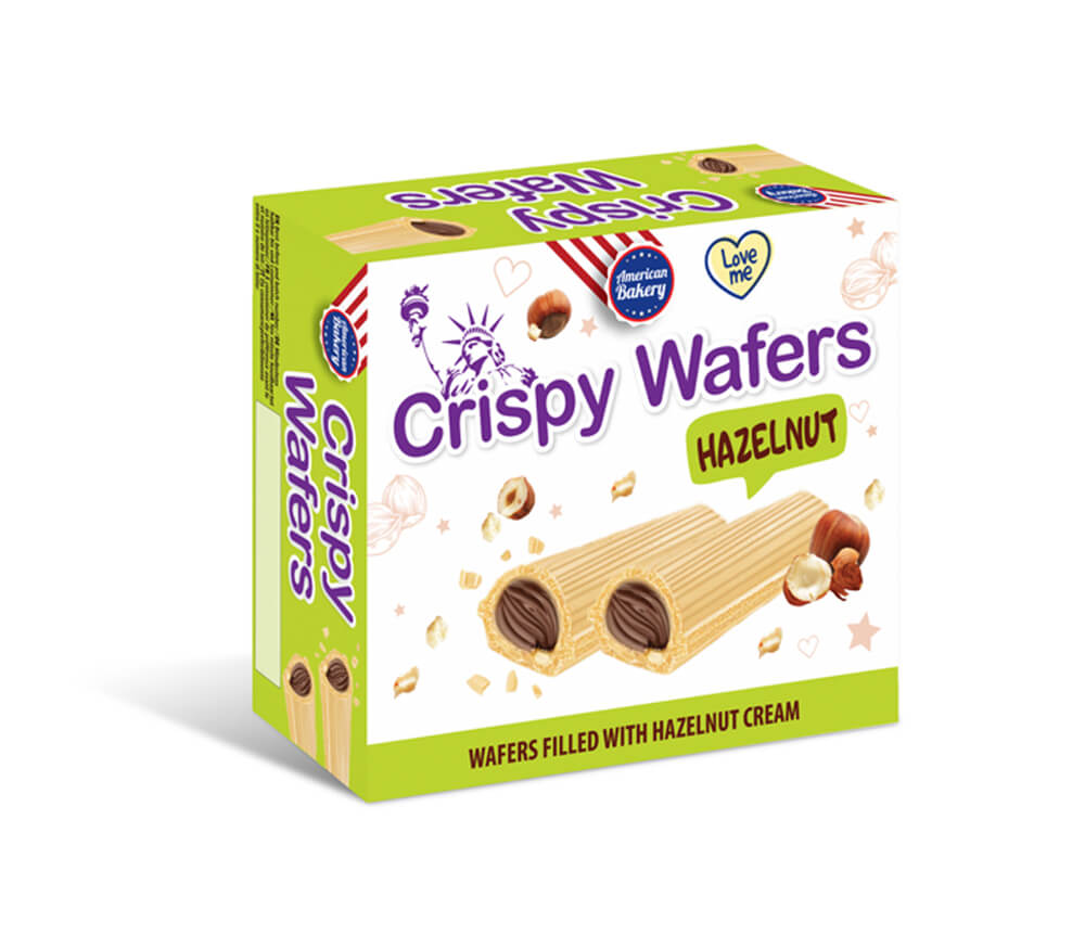 American Bakery Crispy Wafers - Hazelnut 180g