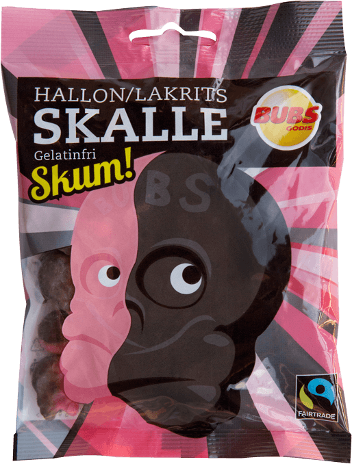 Bubs Hallon/Lakritsskalle Skum 90g