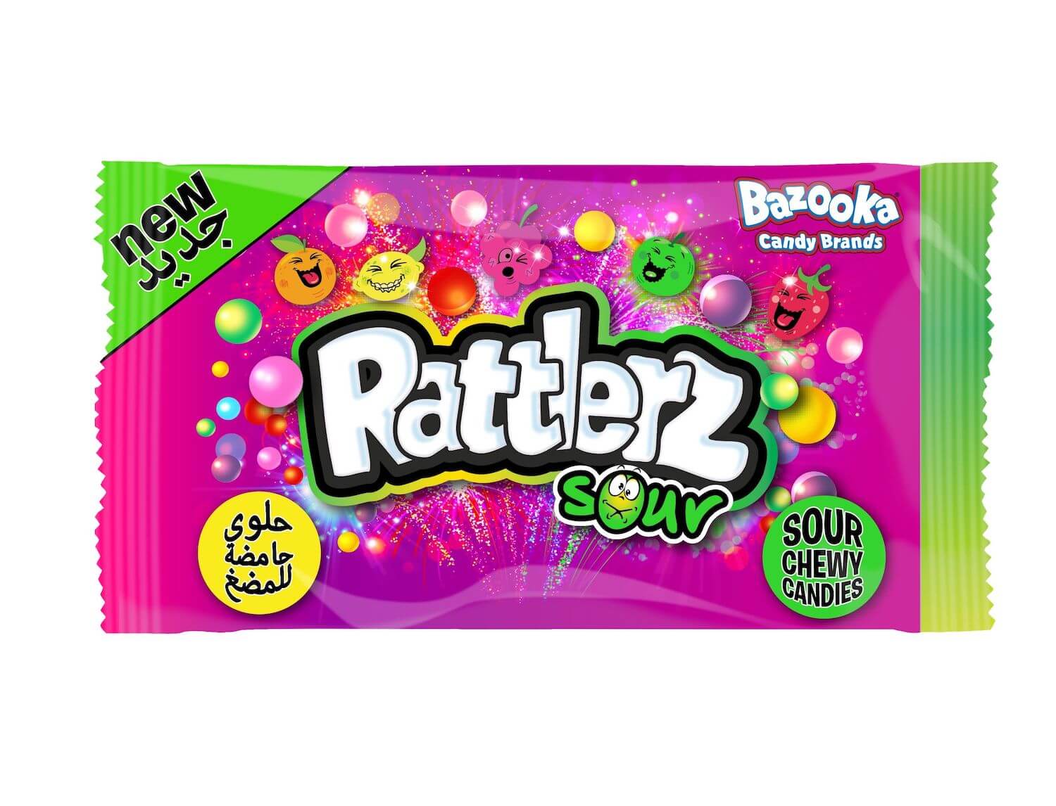 Bazooka Rattlerz Sour Chewy Candies 40g(BF:2025-05-21)