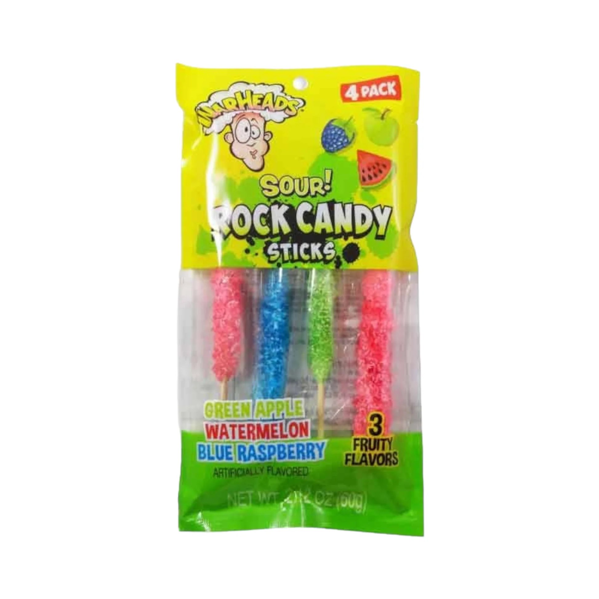 Warheads Sour Rock Candy Sticks 60g