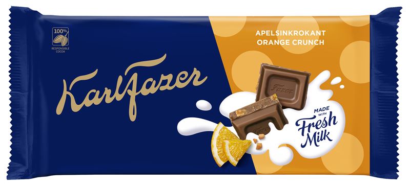 Karl Fazer Apelsinkrokant 145g (BF: 2025-03-25)