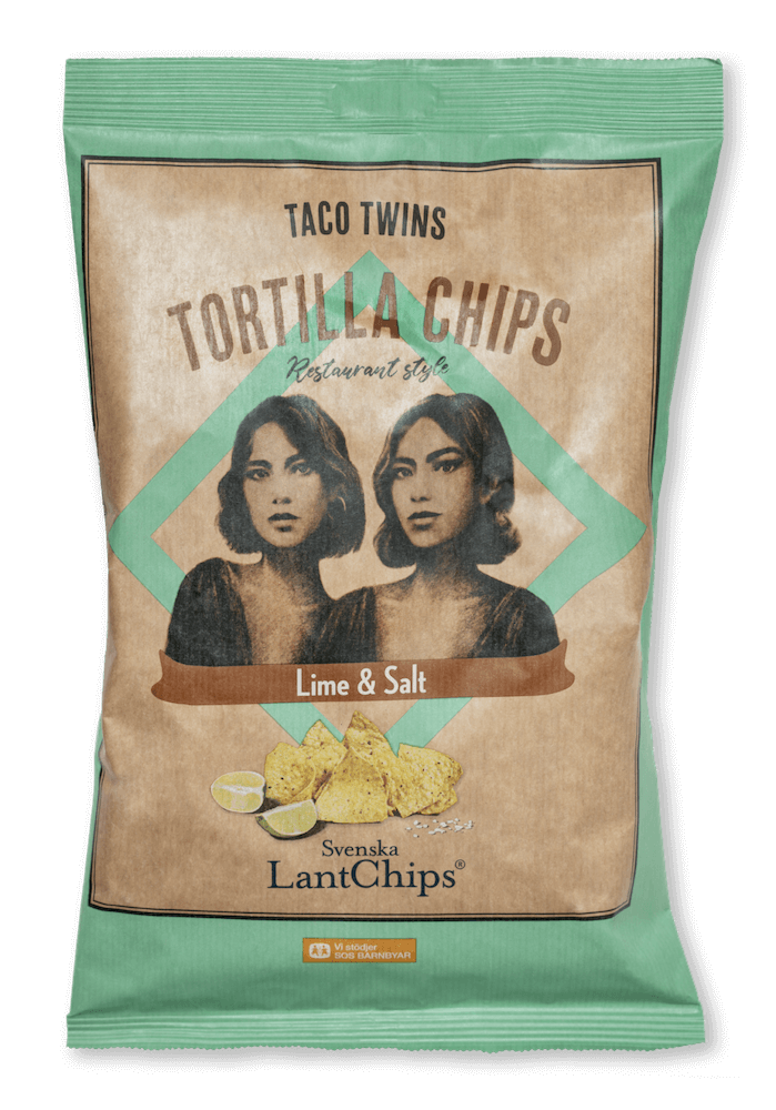 Taco Twins Tortilla Chips Lime & Salt 120g(BF:2025-03-22)