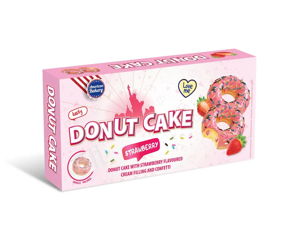 American Bakery Donut Cake Strawberry 135g