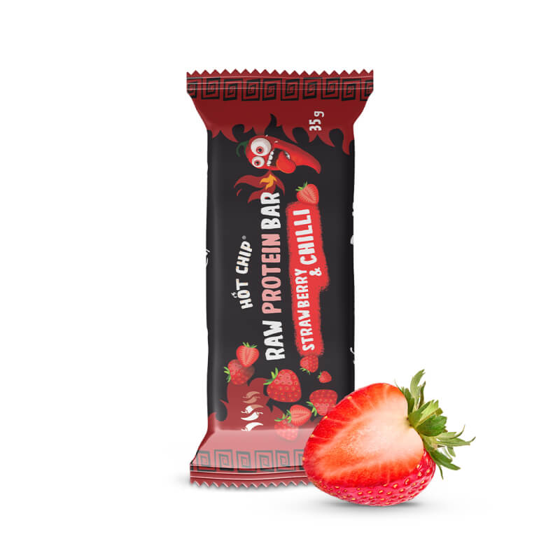 Hot Chip Raw Protein Bar Strawberry & Chilli 35g(bf:2024-11-14)