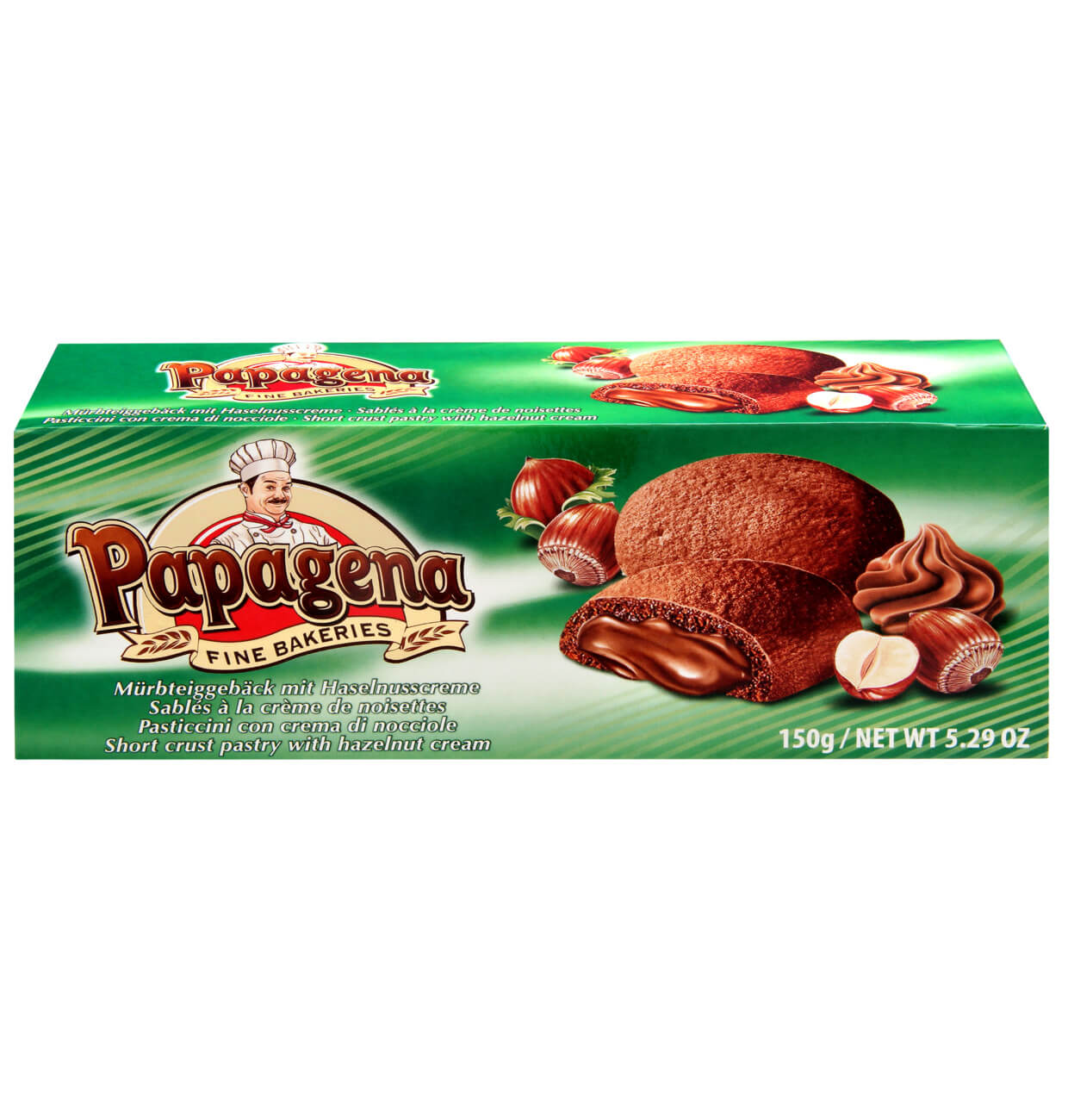 Papagena Kakor med Hasselnötskrämfyllning 150g
