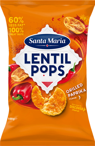 Santa Maria Lentil Pops Grilled Paprika 100g(BF:2025-02-21)