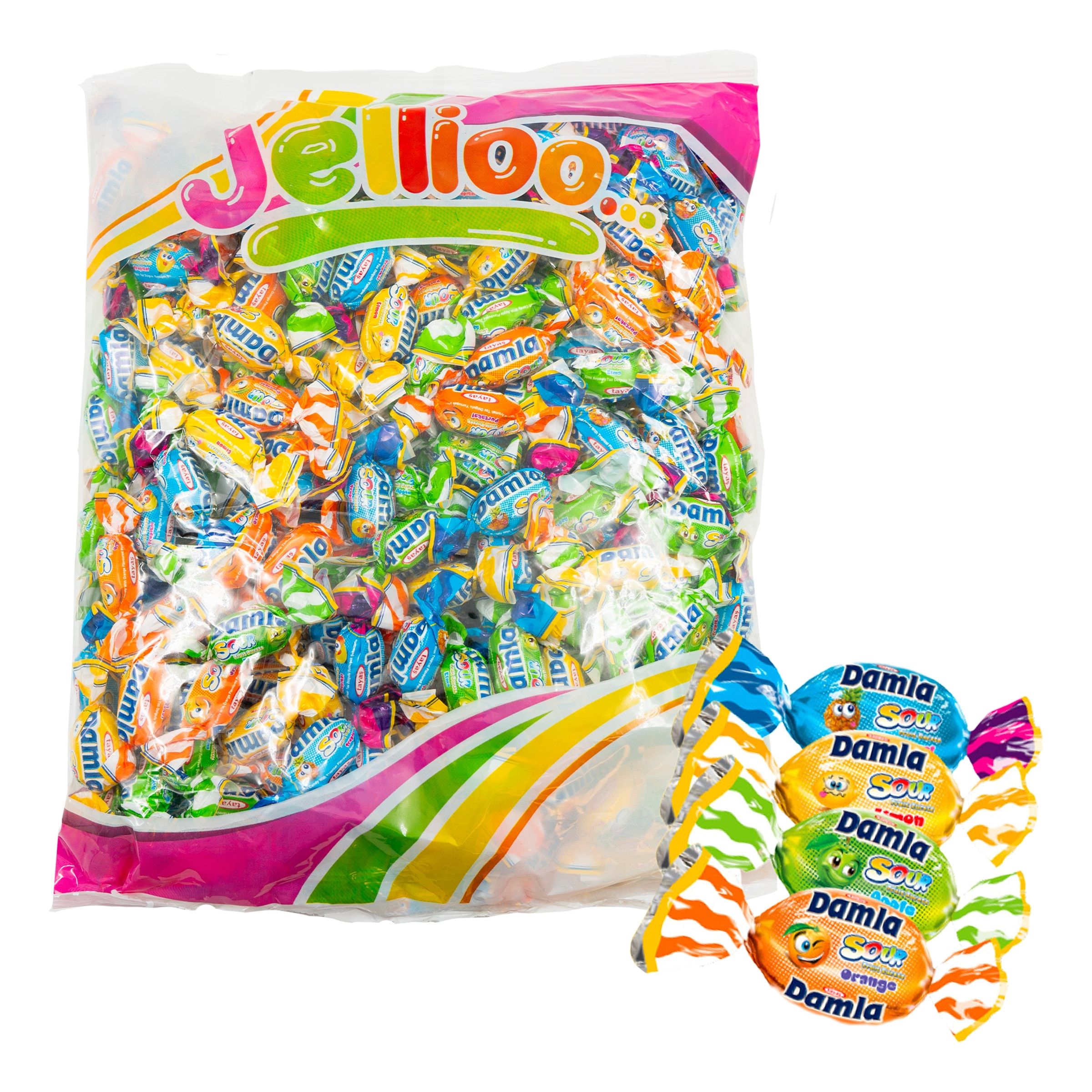 Damla Sour Blast Chew Storpack - 1000 gram