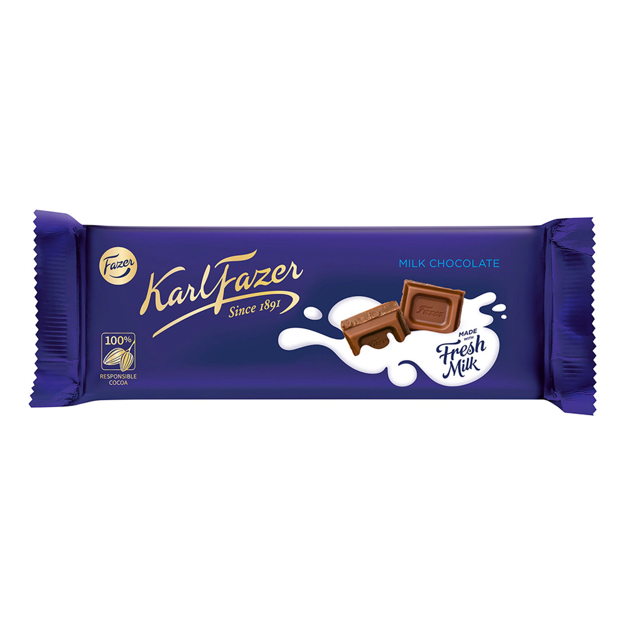 Karl Fazer Mjölkchoklad Chokladkaka - 70 gram