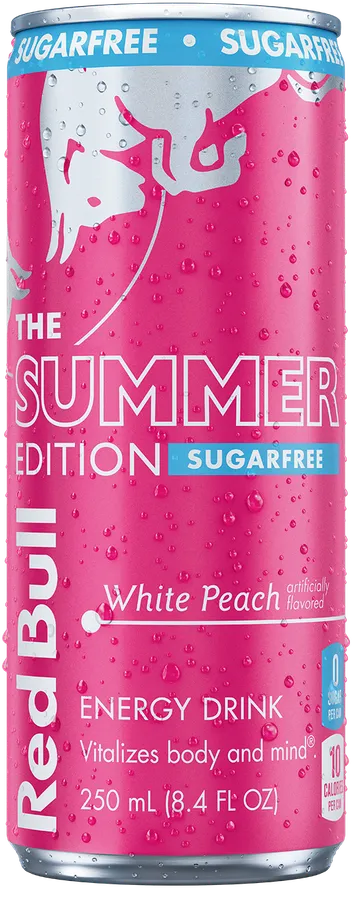 Red Bull Energy Summer White Peach Sugar Free 25cl x 24st