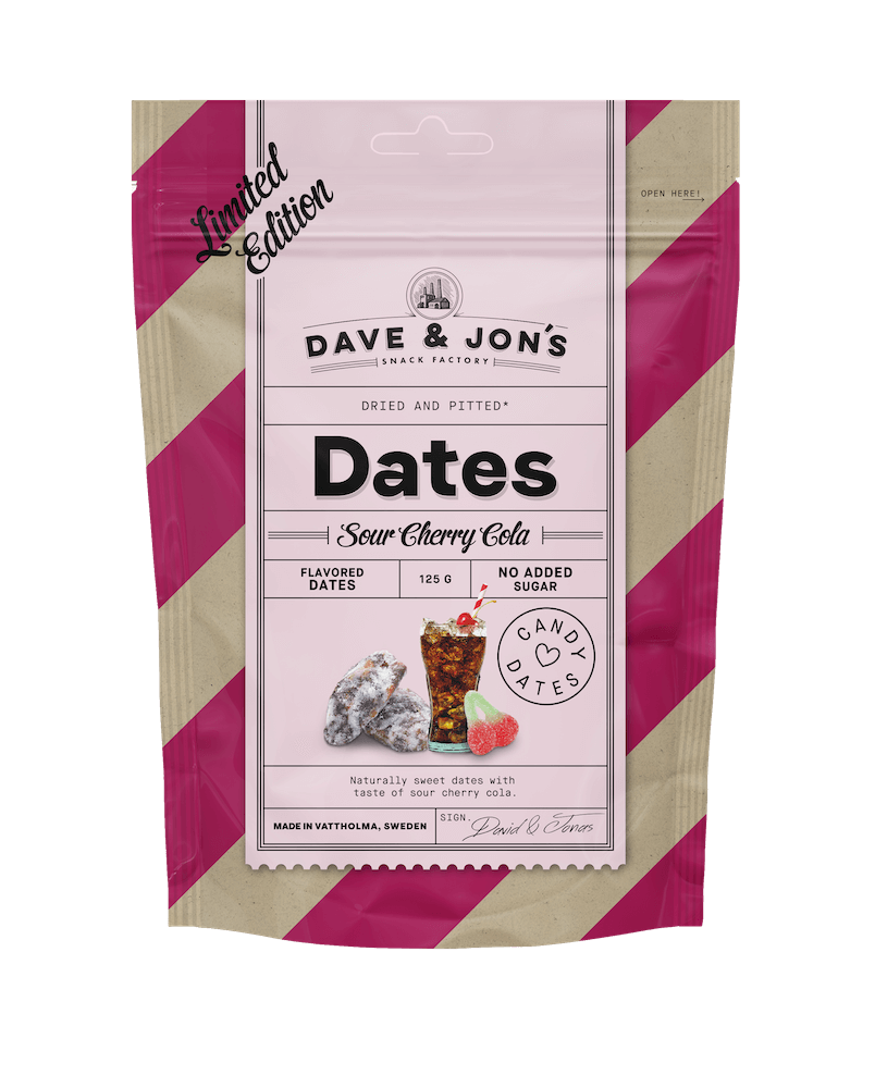 Dave & Jons Dadlar Sour Cherry Cola 125g