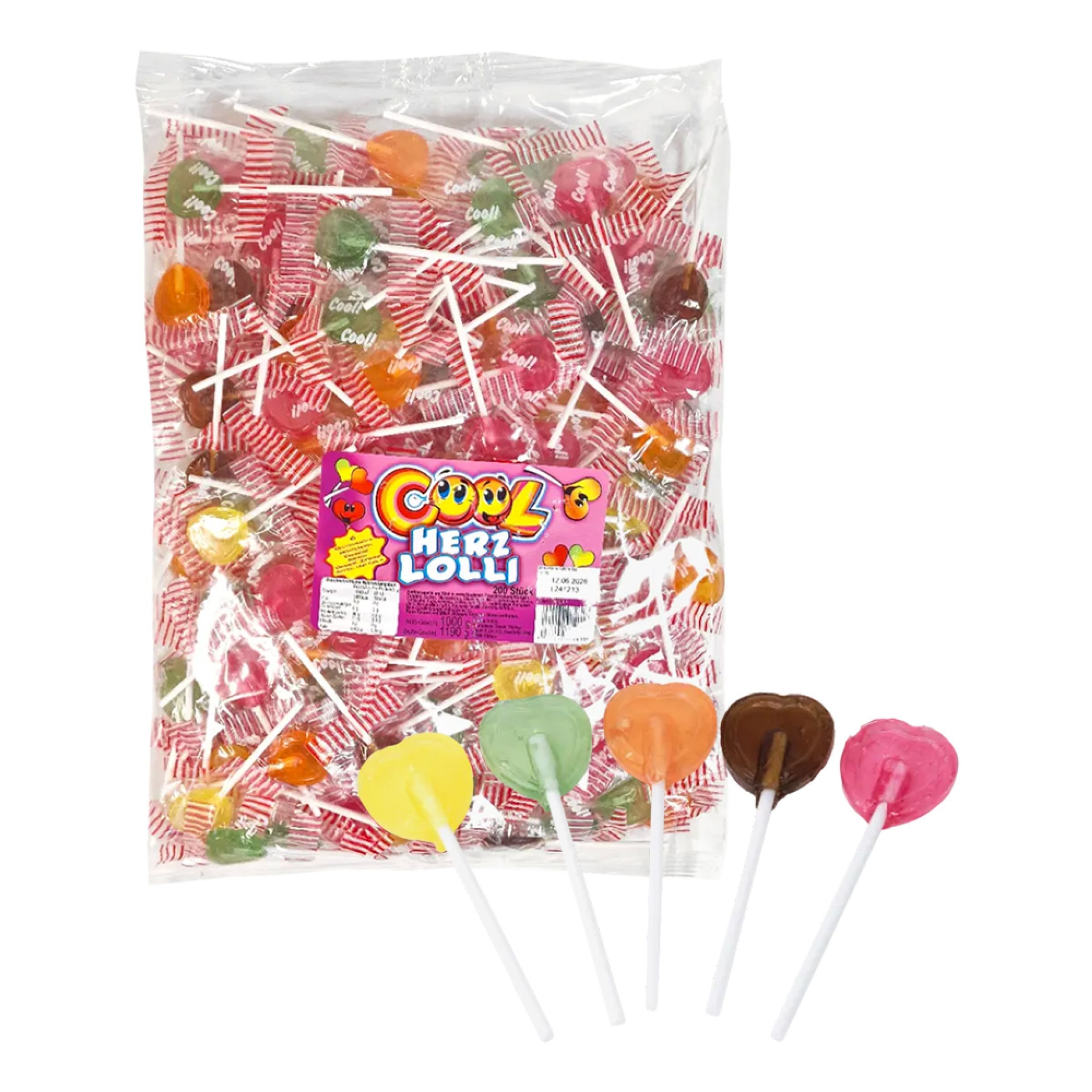 Cool Herz Lolly Storpack - 200-pack