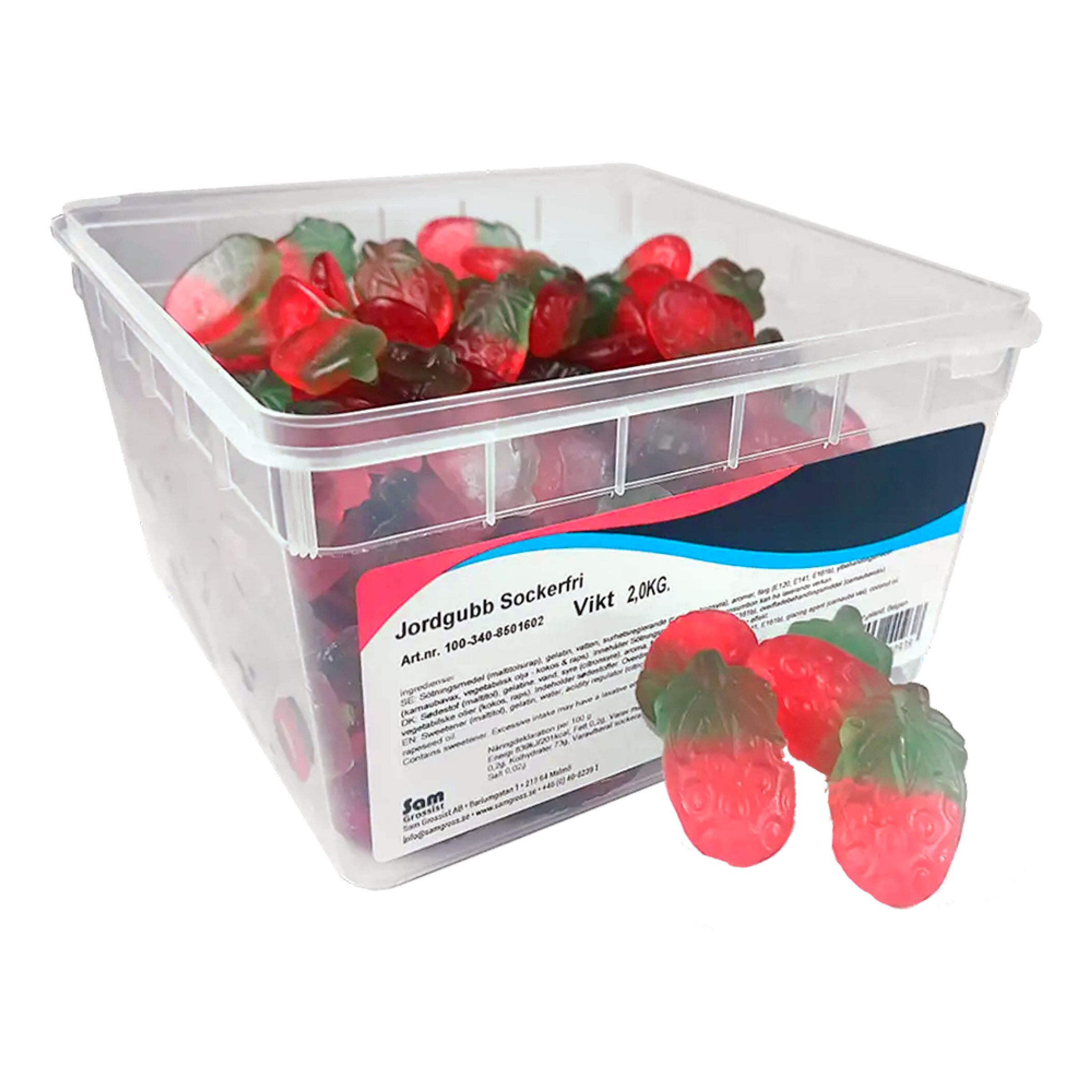 Jordgubb Sockerfri Storpack - 2 kg