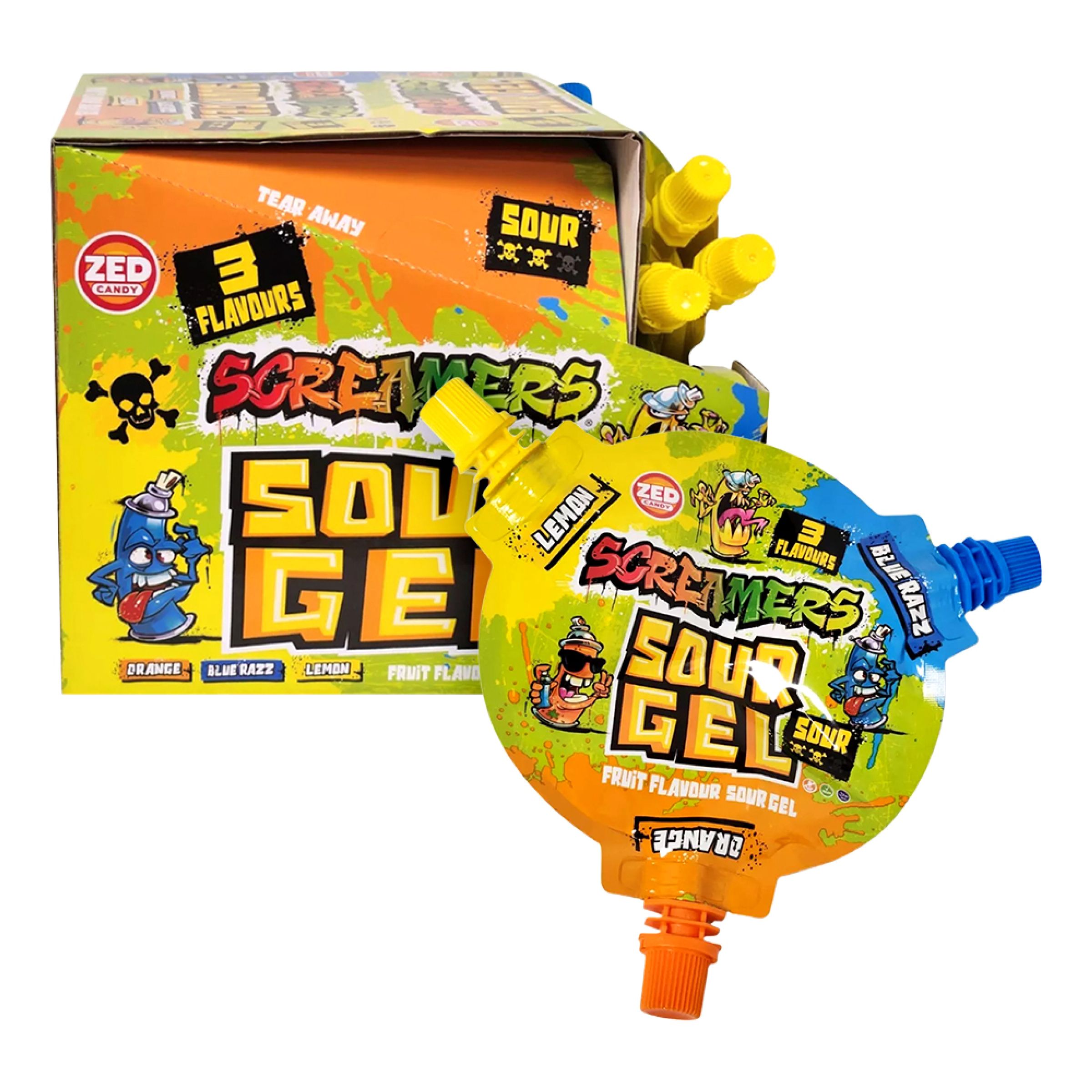 Screamers Sour Gel Storpack - 12-pack