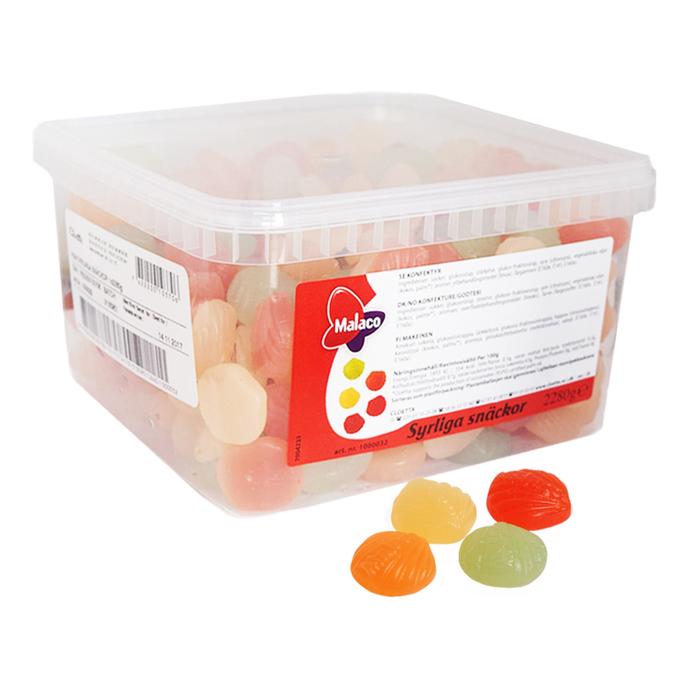 Malaco Syrliga Snäckor Storpack - 2,28 kg