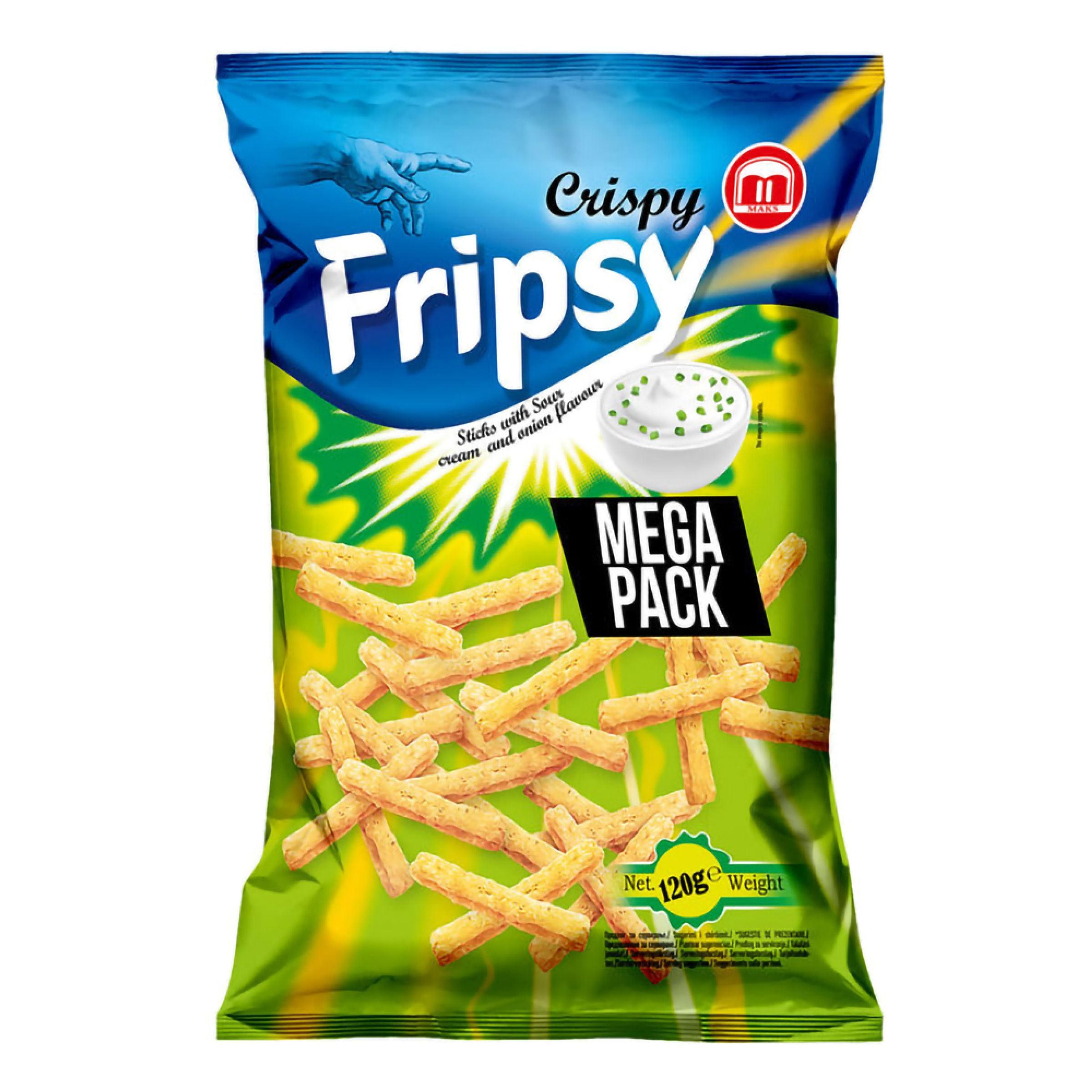 Fripsy Crispy Sticks Sourcream & Onion - 120 g