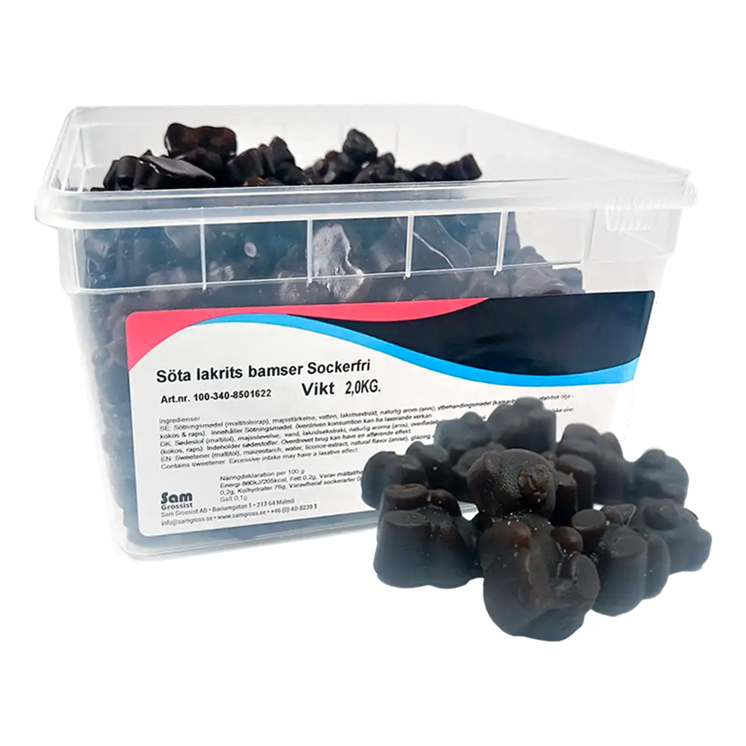 Söta Lakritsbamsar Sockerfri Storpack - 2 kg