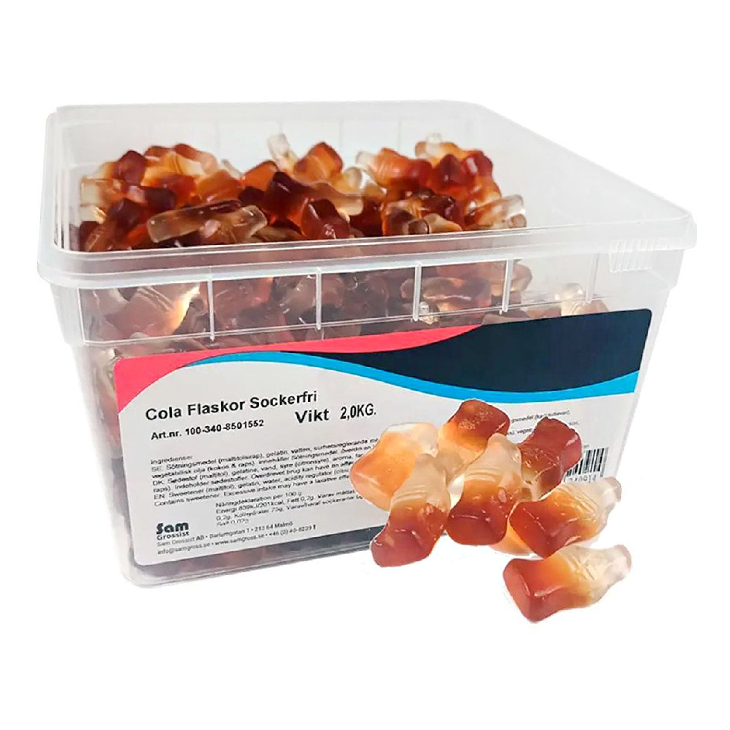 Colaflaskor Sockerfri Storpack - 2 kg