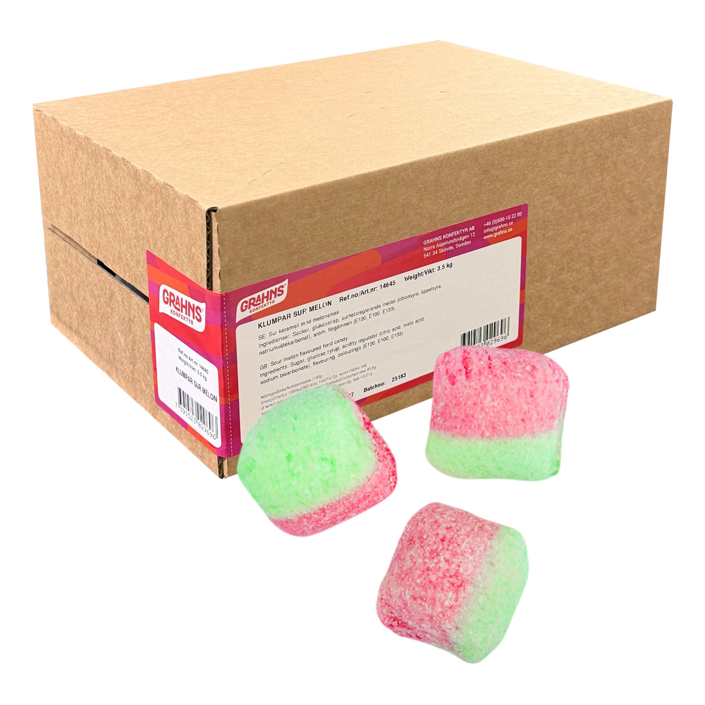 Grahns Klumpar Sur Melon Storpack - 3,5 kg