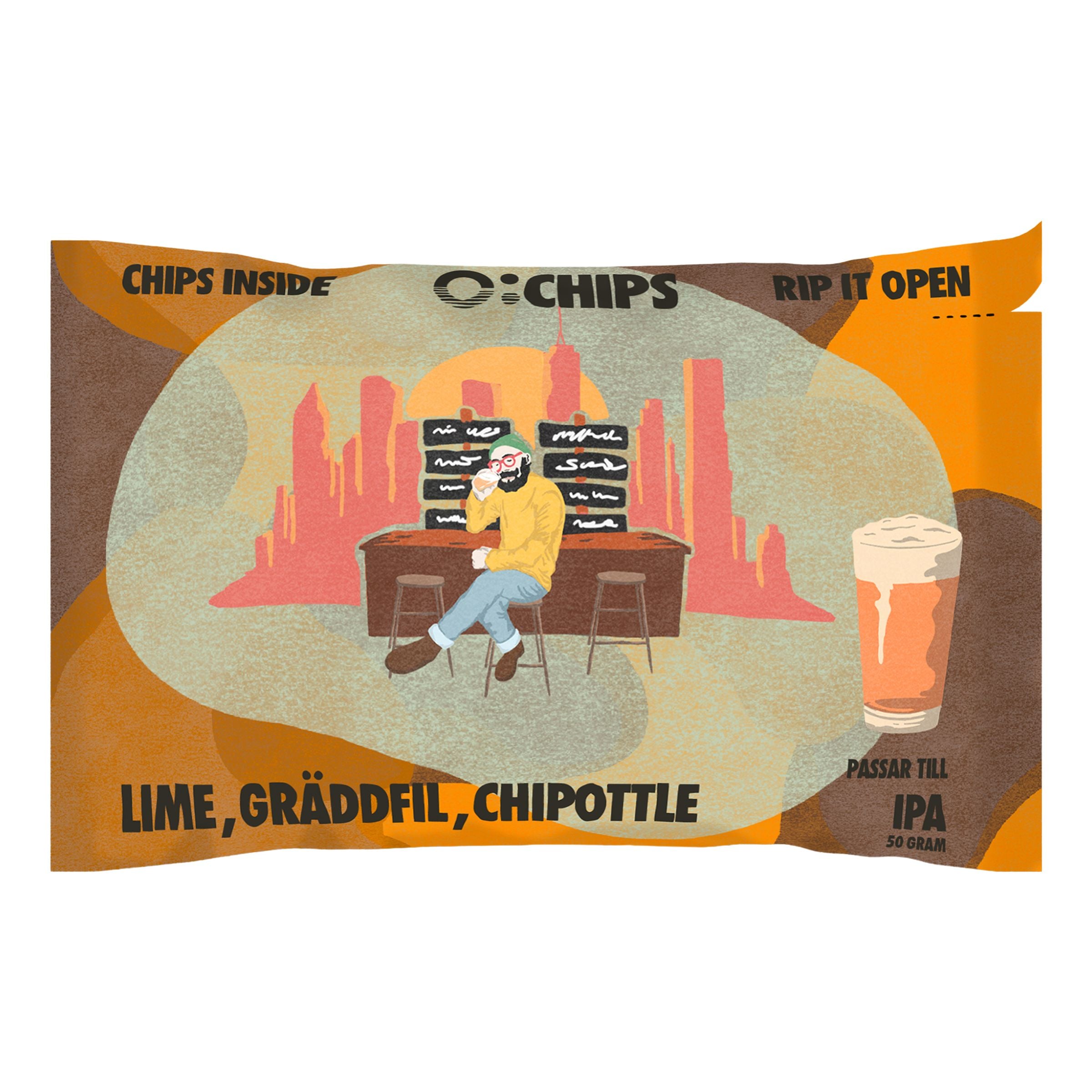Ö-Chips IPA Lime Gräddfil Chipotle - 50 gram
