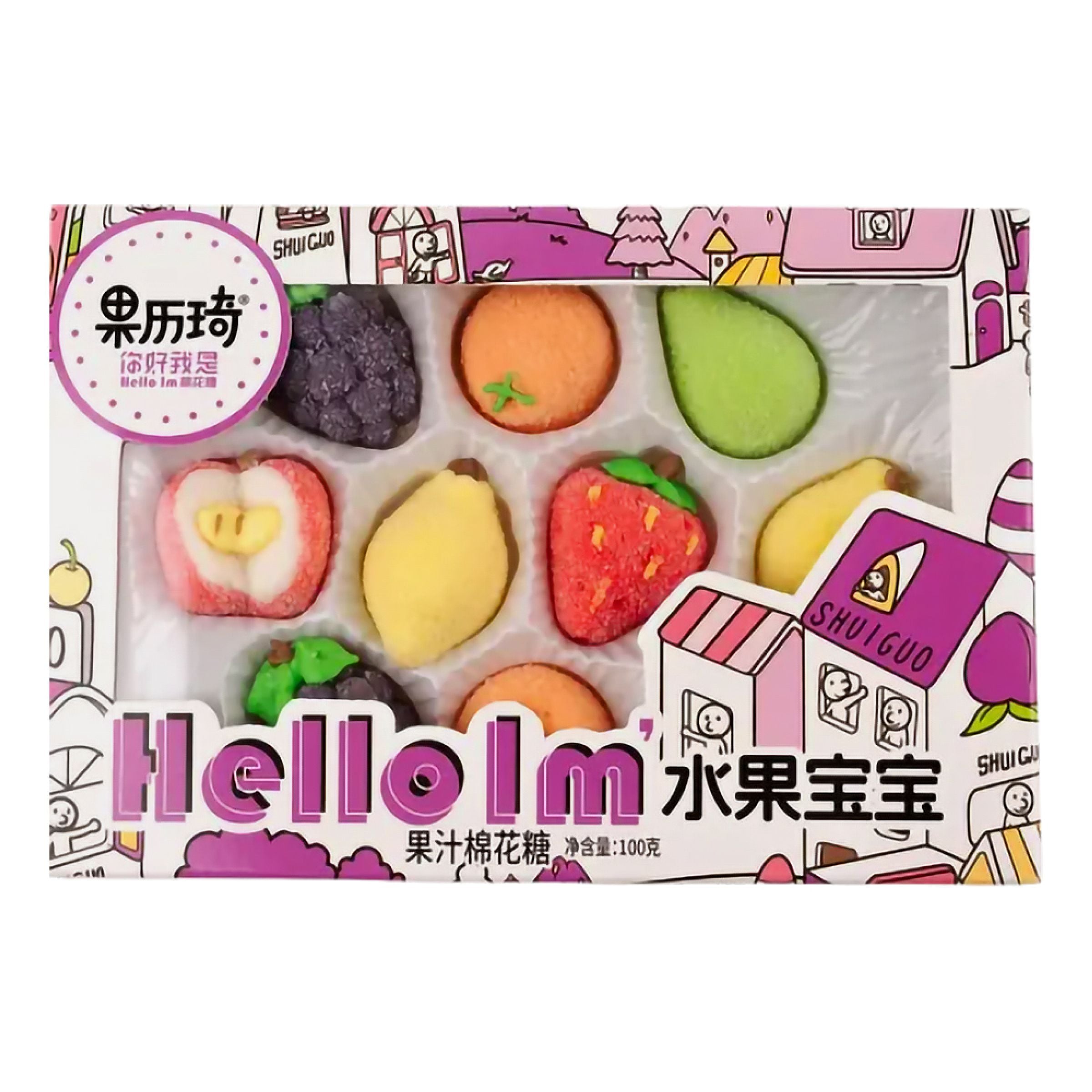 GLQ Marshmallow Hello Fruit Shape - 100 g