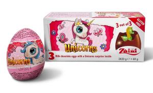 Chokladägg 3-pack Unicorn med överraskning (enhörning)